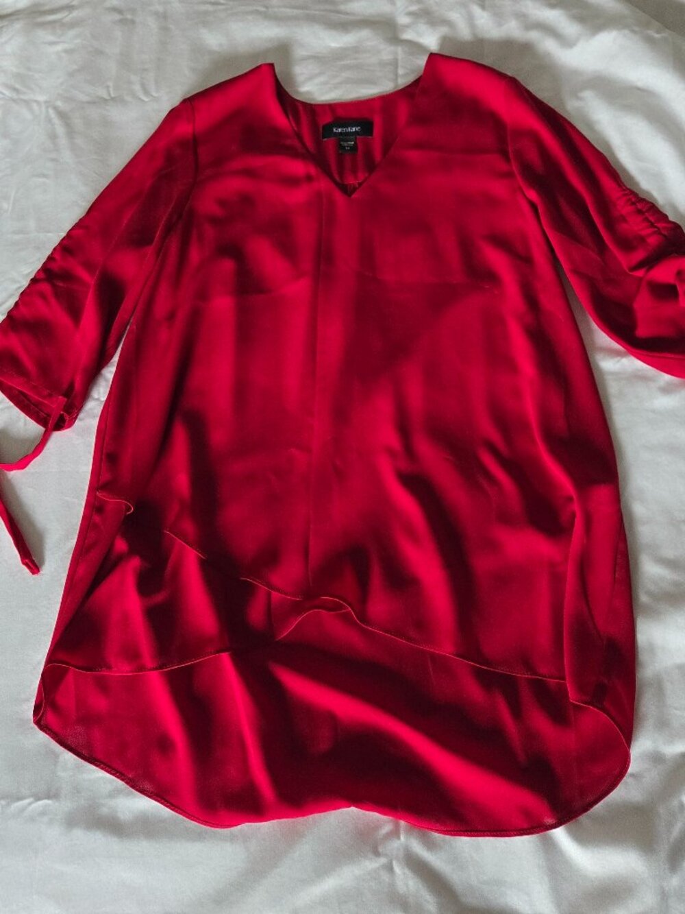 Karen Kane Long Red Tunic top - M - Red